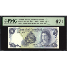(502) P5c Cayman Islands - 1 Dollar Year 1974